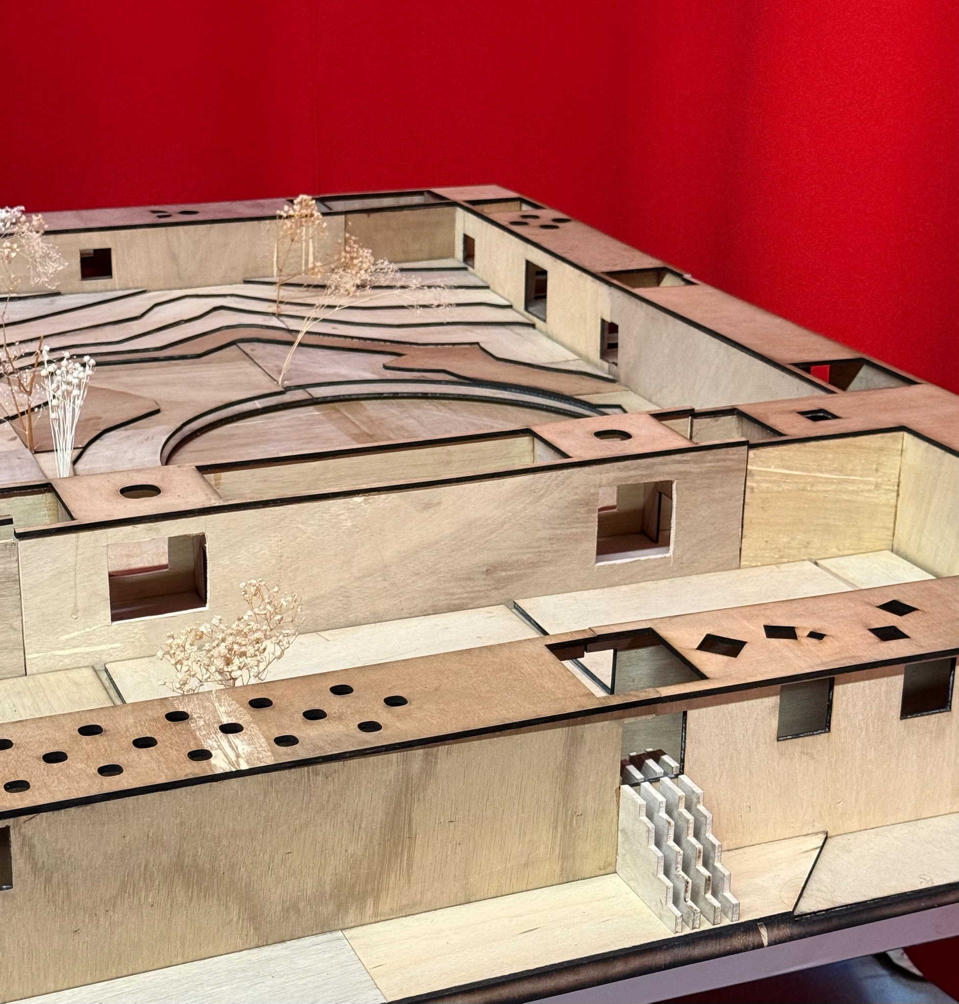 Luna House model, interior view