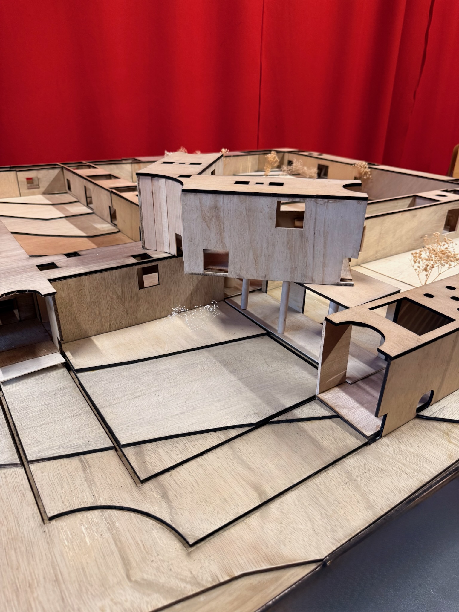 Luna House model, hallway view