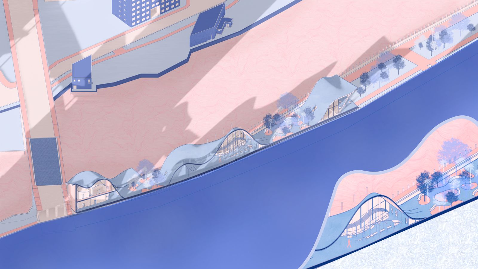 Isometric section of Fish Market