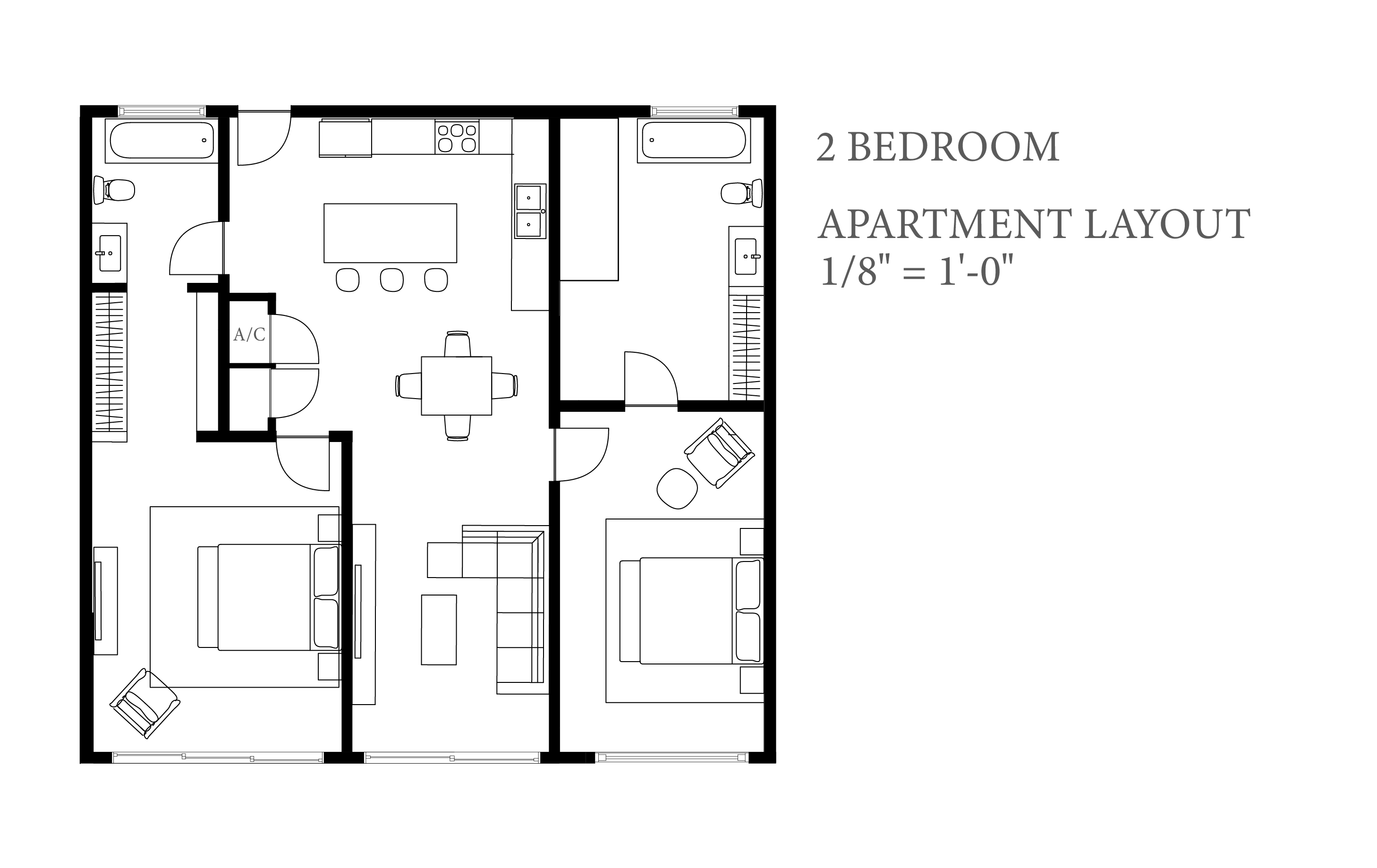 2 bedroom floorplan